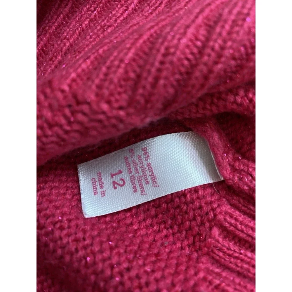 Justice Girl 12 Hot Pink Sequin Sweat Dress Short Sleeve